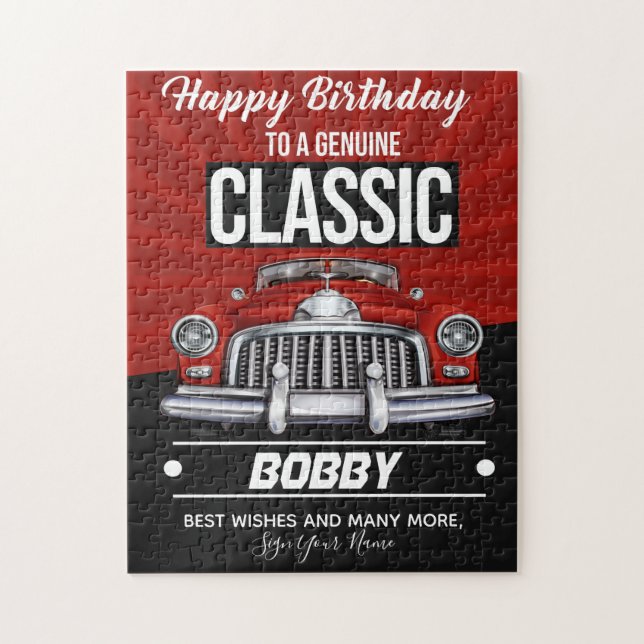 Quebra-cabeça Feliz aniversário para uma Cara clássica (Vertical)