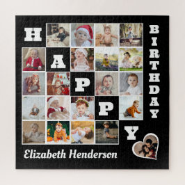 Quebra-cabeça Feliz Aniversário Personalizado 21 Oferta de Colag
