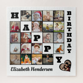Quebra-cabeça Feliz Aniversário Personalizado 21 Oferta de Colag