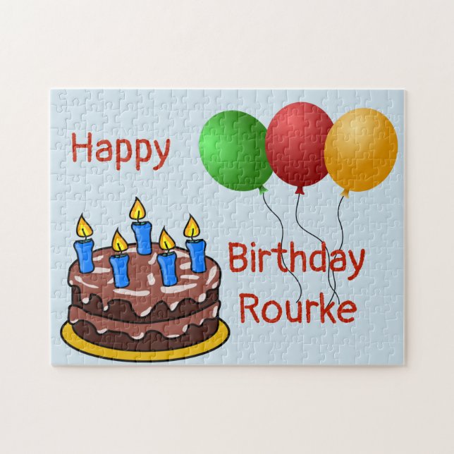Quebra-cabeça Feliz aniversário Rourke 2018 (Horizontal)