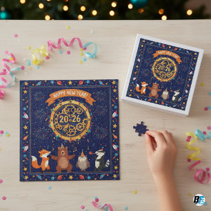 Quebra-cabeça Feliz Ano Novo 2026 Kids Jigsaw