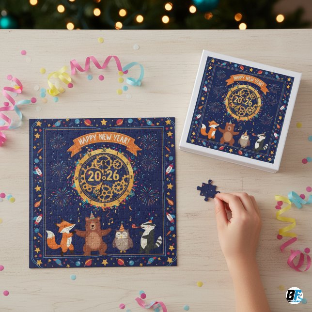 Quebra-cabeça Feliz Ano Novo 2026 Kids Jigsaw (Criador carregado)