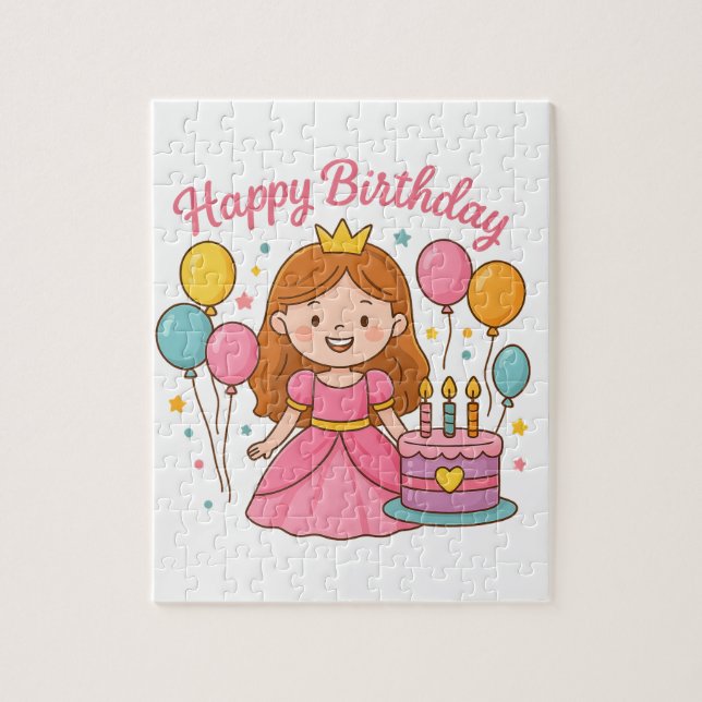 Quebra-cabeça Feliz Celebração de Aniversário - Diversão de Queb (Vertical)