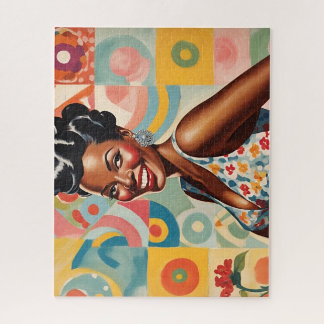 Quebra-cabeça Feliz colorido (Vertical)