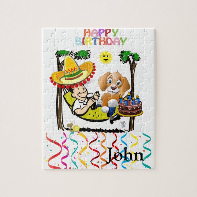 Quebra-cabeça Feliz Cupcake de Aniversário (Vertical)