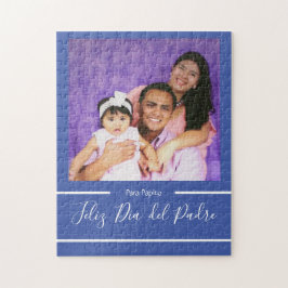 Quebra-cabeça Feliz Día del Padre Blue Dia de os pais espanhol