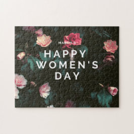 Quebra-cabeça Feliz dia floral feminino