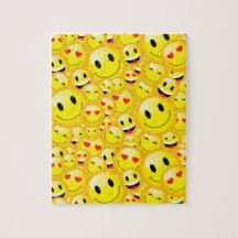 Feliz Emoji Amarelo sorrindo Rostos Animados