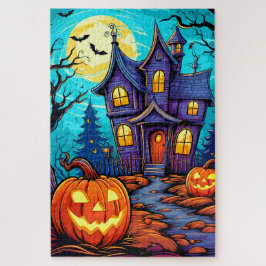 Quebra-cabeça Feliz Halloween - Casa Assombrada