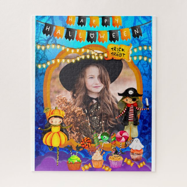 Quebra-cabeça Feliz Halloween Festa de Crianças de Festas (Vertical)