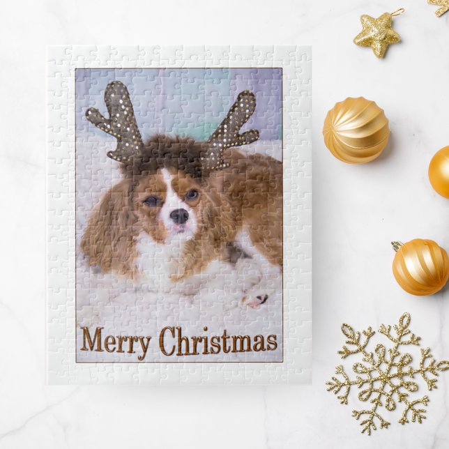 Quebra-cabeça Feliz Natal Cavalier King Charles  (Criador carregado)