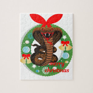 Quebra-cabeça Feliz natal cobra cobra