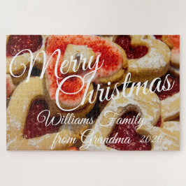 Quebra-cabeça Feliz Natal Cookies Red Photo Jig