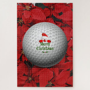 Quebra-cabeça Feliz Natal dos Papais noeis de Golfe