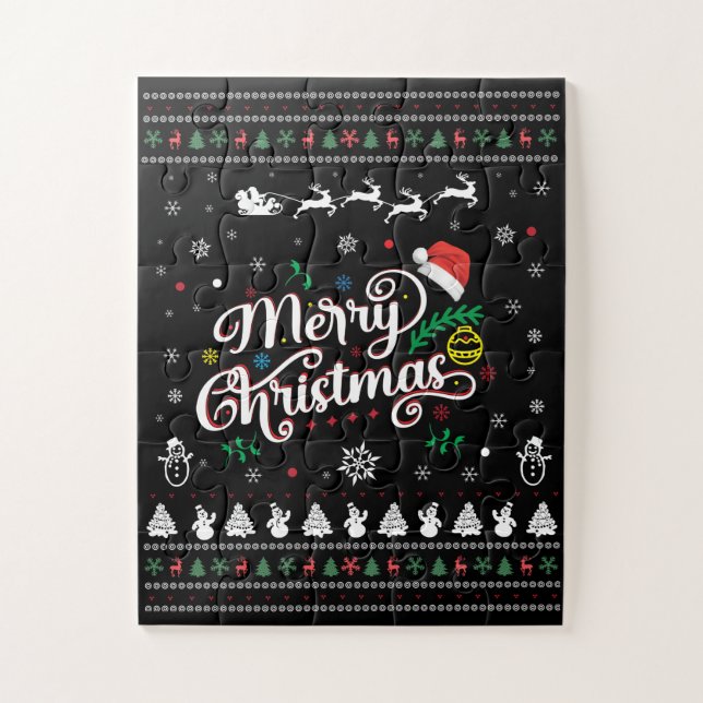 Quebra-cabeça Feliz Natal Engraçado (Vertical)
