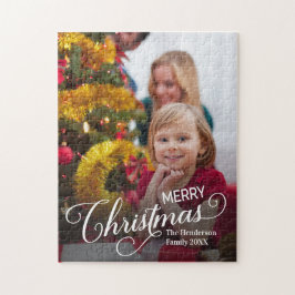 Quebra-cabeça Feliz Natal Foto Personalizada Simples