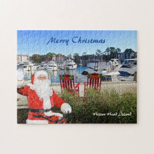 Quebra-cabeça Feliz Natal Hilton Head Island Harbor