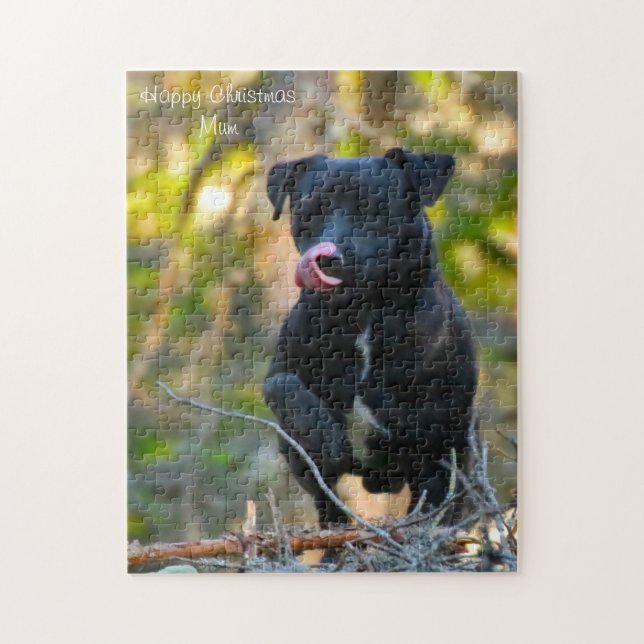 Quebra-cabeça Feliz Natal, mãe. (Vertical)