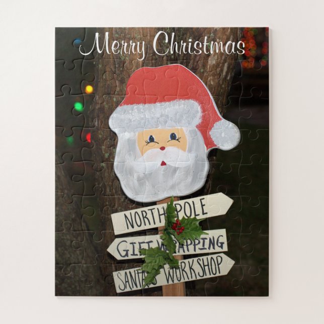 Quebra-cabeça Feliz Natal Noel Noel Luzes de Férias (Vertical)