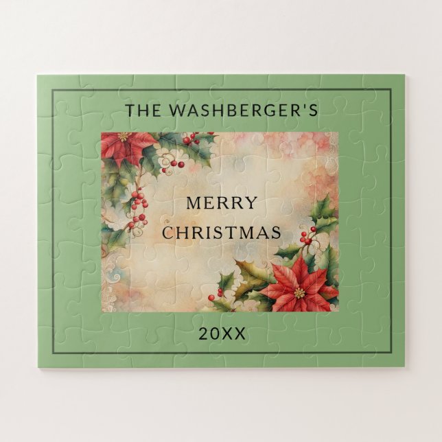 Quebra-cabeça Feliz Natal Personalizado (Horizontal)