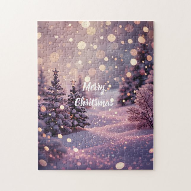Quebra-cabeça Feliz Natal - Texto Personalizável  (Vertical)