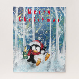 Quebra-cabeça Feliz pinguim - Natal