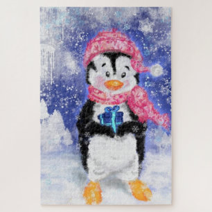 Quebra-cabeça Feliz pinguim - Natal