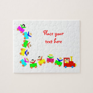 Quebra-cabeça Feliz trem infantil