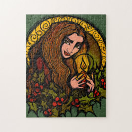 Quebra-cabeça Feliz Yule Witch