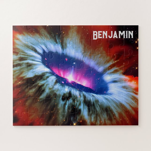 Quebra-cabeça Fenômeno de Exploração do Espaço Cósmico Azul e Ro (Horizontal)