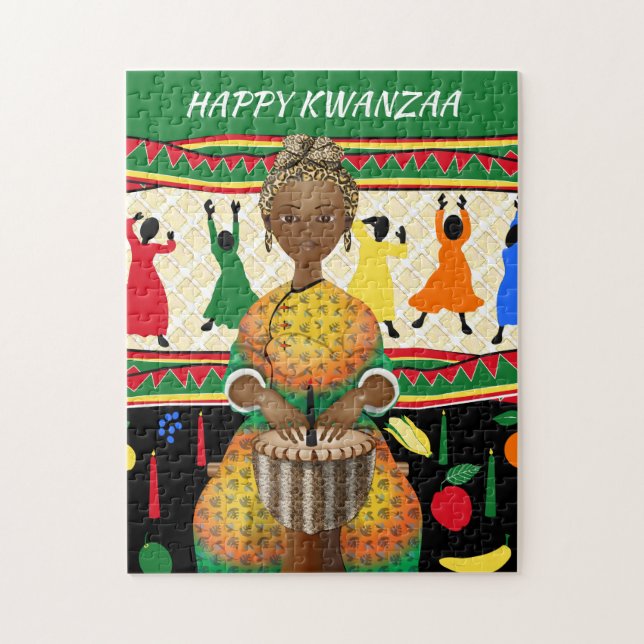 Quebra-cabeça Feriado Afro-Americano Kwanzaa (Vertical)