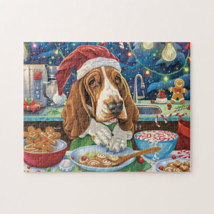 Quebra-cabeça Feriado de Caça-Basset Baking: Natal Festivo