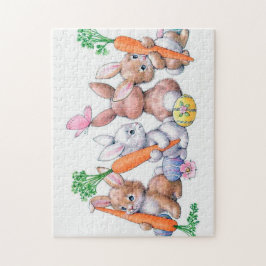 Quebra-cabeça Feriado de Coelhinho de Páscoa retro vintage