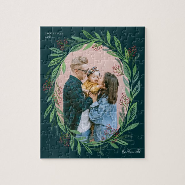 Quebra-cabeça Feriado de Foto de Frota de Folha Verde Ilustrada (Vertical)