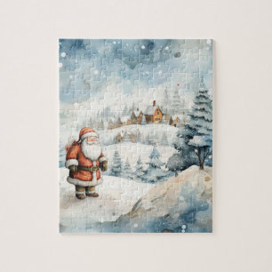 Quebra-cabeça Feriado de Natal em Papais noeis da vila de Natal
