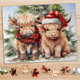 Quebra-cabeça Feriado Festivo de Vaca do Cozy Highland