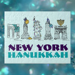 Quebra-cabeça Feriado Judaico em Nova Iorque Hanukkah Chanukah N<br><div class="desc">Quebra-cabeça apresenta uma ilustração original de vários marcos da NYC "vestidos" para Chanucá. Esta ilustração Chanukah também está disponível em outros produtos. Não vê o que está procurando? Precisa de ajuda para a personalização? Entre em contato com Rebecca para ter algo projetado só para você.</div>