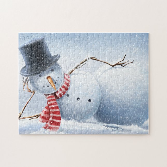 Quebra-cabeça Feriado Snowman Sexy Chill vamos (Horizontal)