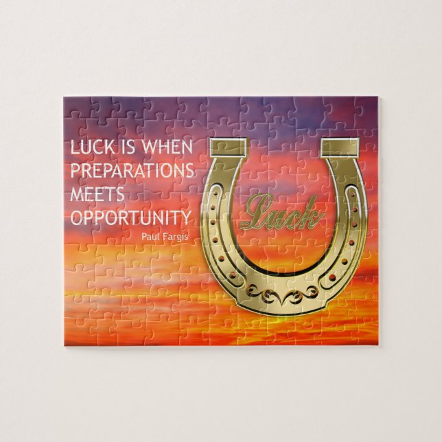 Quebra-cabeça ferradura ouro (Horizontal)