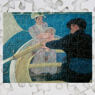 Quebra-cabeça Festa barco de Mary Cassatt, Vintage Fine Art