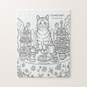 Quebra-cabeça Festa de Chá de Gato & Doçuras