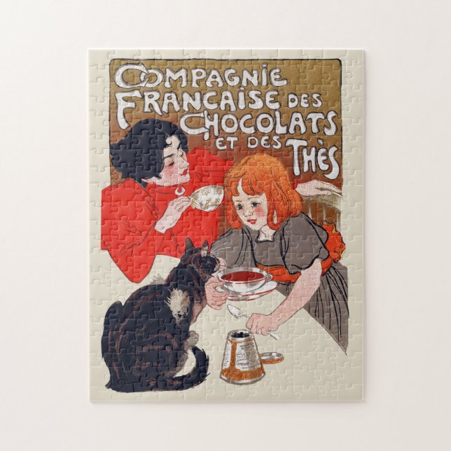 Quebra-cabeça Festa de Chocolate Francês Arte Inlen (Vertical)