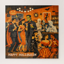 Quebra-cabeça Festa de Martini de Halloween no Estilo Moderno de