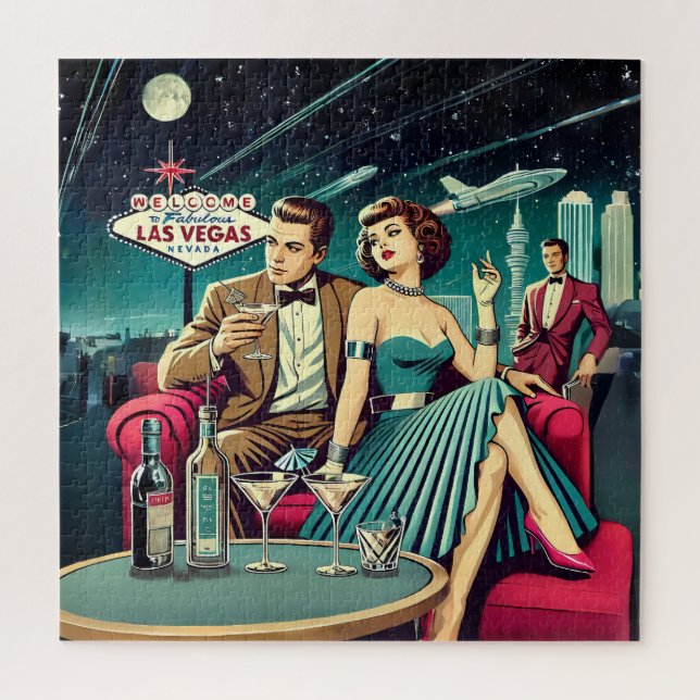 Quebra-cabeça Festa de Martini do Las Vegas Era Espacial (Vertical)