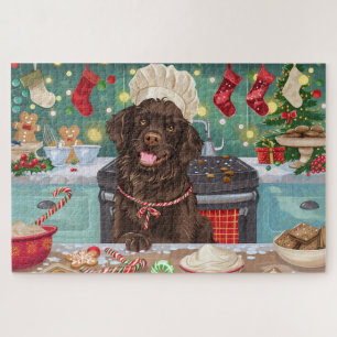 Quebra-cabeça Festa de Natal com Retriever de Capa Lisa: Panific