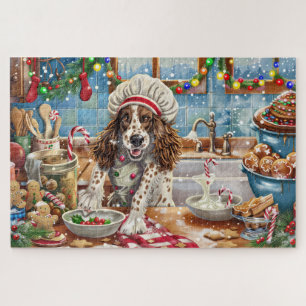 Quebra-cabeça Festa de Natal do English Setter: Panificação Fest
