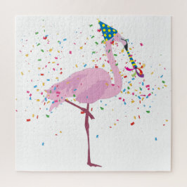 Quebra-cabeça Festas Flamingo - Animais com festa