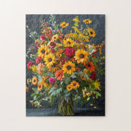 Quebra-cabeça Festive Christmas Bouquet with Pine and Poinsettia