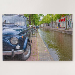 Quebra-cabeça Fiat 500 carro no canal, Amsterdã