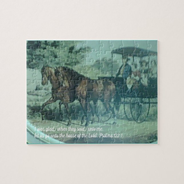 Quebra-cabeça Fico feliz em ir à Igreja (Horizontal)